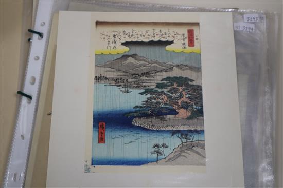 Japanese School, a group of assorted woodblock prints
